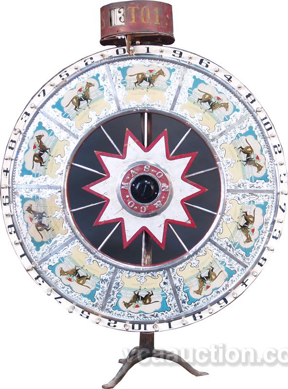Early Countertop Mason & Co. Horse Betting Wheel