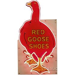 Metal & Porcelain  RED GOOSE SHOES  Neon Sign