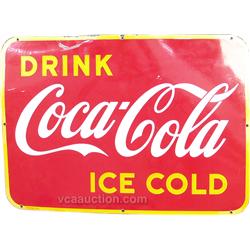  Drink Coca Cola Ice Cold  Porcelain Sign