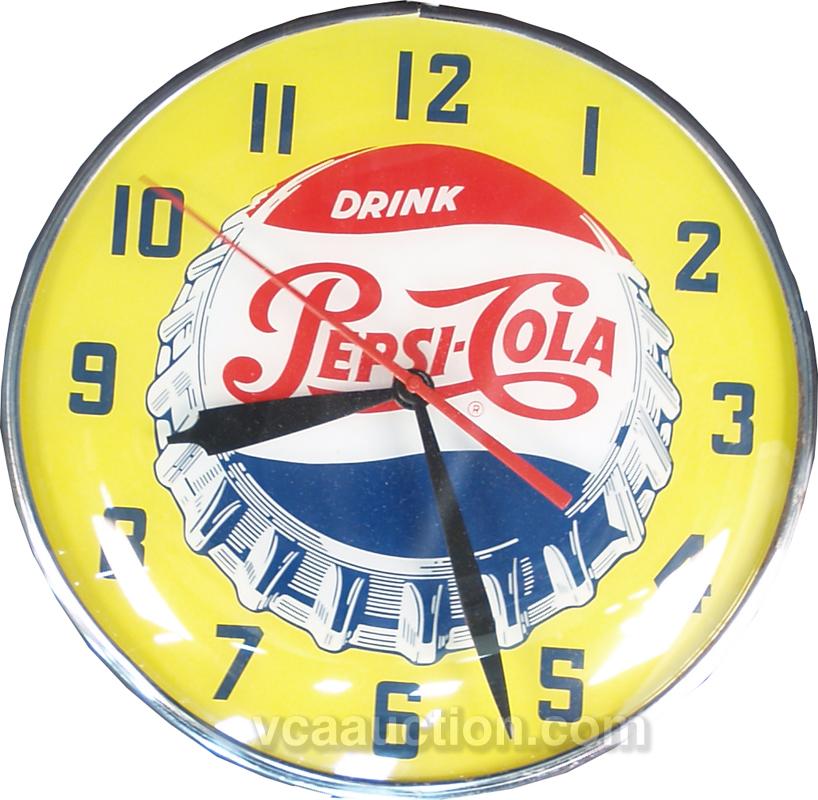 Wall Mount LightUp PepsiCola Advertisement Clock
