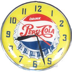 Wall Mount Light-Up Pepsi-Cola Advertisement Clock