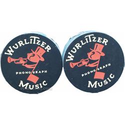 Lot Of 2 Round Wurlitzer Remote Jukebox Speakers