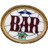 Image 1 : Oval "BAR" Stained Glass Window