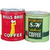 Image 1 : Lot Of 2 Early Country Store 10lb. Tin Key-Wind Coffee
