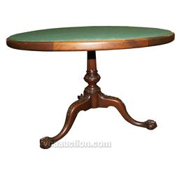 Vintage Floor Model Claw Feet Poker Table