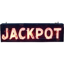 "JACKPOT" Neon Metal Box Sign By ZEON Electrical Produc