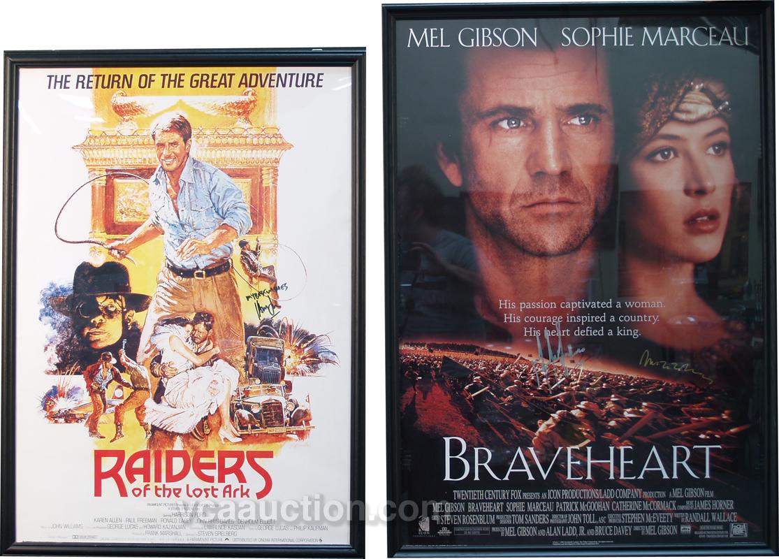 Lot Of 2 Authentic Signed Movie Posters In Frames