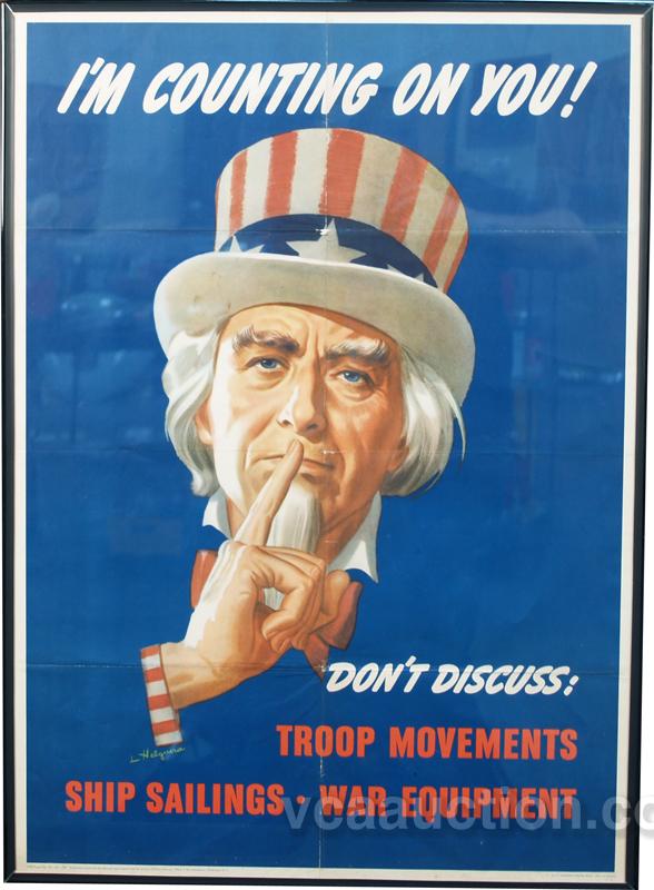 Original WWII Uncle Sam Poster I m Counting On You Original WWII Uncle Sam Poster I m Counting On You