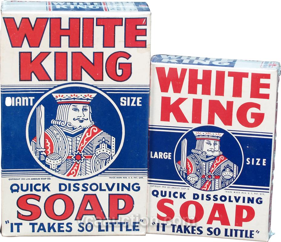 Lot Of 2 Early Unopened White King Soap Boxes