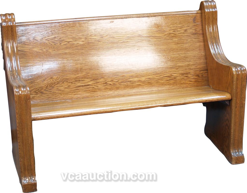 Vintage Small Oak Church Pew
