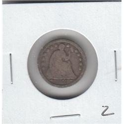 1853 SILVER HALF DIME WITH ARROWS