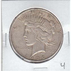 1922 D SILVER PEACE DOLLAR