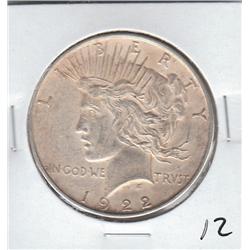 1922 D PEACE DOLLAR