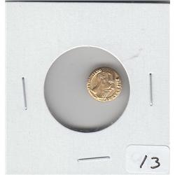 MEXICO GOLD WEDDING TOKEN 1865