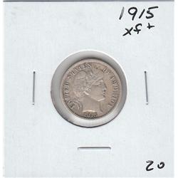 1915 BARBER DIME XF+