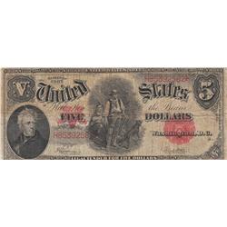 $5 '''WOODCHOPPER''' LEGAL TENDER 1907