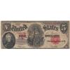 Image 1 : $5 '''WOODCHOPPER''' LEGAL TENDER 1907