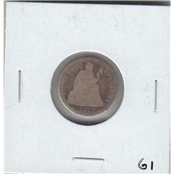 1875 SEATED DIME