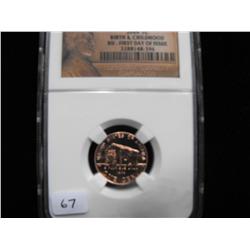 BIRTH AND CHILDHOOD FIRST DAY ISSUE CENT NGC