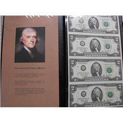 UNCUT SHEET OF $2 BILLS VERY NEAT