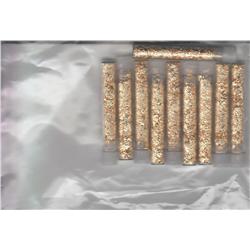 10 GLASS VIALS OF GOLD FLAKE