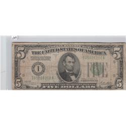 SCARCE $5 NUMERICAL FRN 1928