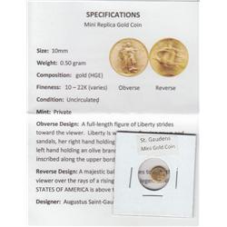 ST GUADENS MINI GOLD COIN