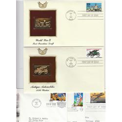 FIRST DAY ISSUE GOLD STAMP SET WITH STAMPS