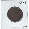 Image 1 : 1844 LARGE CENT NICE DETAILS CHOCOLATE BROWN