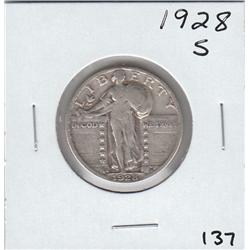 1928 S STANDING LIBERTY QUARTER SILVER