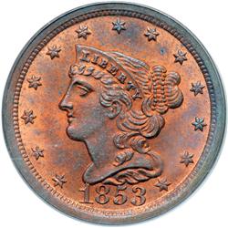1853 C-1 R1 PCGS graded MS64 Red & Brown