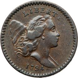 1794 C-9 R2 Liberty Cap, Head Right VF25+