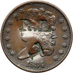 1834 C-1 R1 Counterstamped VF30