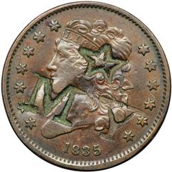 1835 C-1 R1 Counterstamped Brunk Y-2 VF30