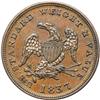 Image 1 : 1837 Half Cent Hard Times Token, Low-49 Rulau HT-73, R2