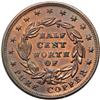 Image 2 : 1837 Half Cent Hard Times Token, Low-49 Rulau HT-73, R2