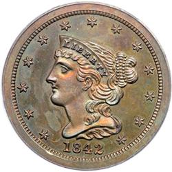 1842 First Restrike Proof Breen 1-B R6+ PCGS graded P