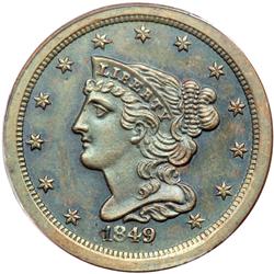 1849 Small Date First Restrike Proof Breen 1-B R6+ PC