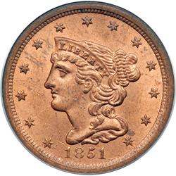 1851 C-1 R1 PCGS graded MS63 Red