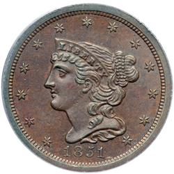 1851 C-1 R1 PCGS graded MS63 Brown