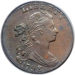 1798 S-175 R3 Style II Hair, Small 8 PCGS graded AU50