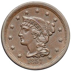 1857 N-2 R1+ Small Date AU50