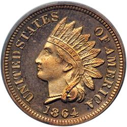 1864 Indian Head 1C. Bronze
