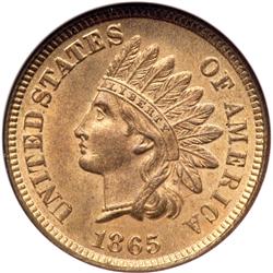 1865 Indian Head 1C. Fancy 5 NGC MS65