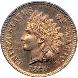 1870 Indian Head 1C PCGS PF65 RD