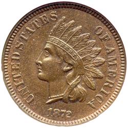 1872 Indian Head 1C NGC MS65