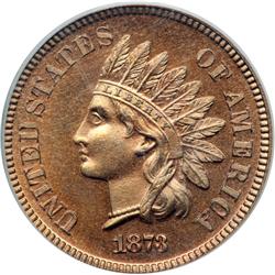1873 Indian Head 1C. Closed 3 PCGS PF65 RD
