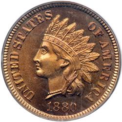 1880 Indian Head 1C PCGS PF66 RD