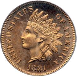 1881 Indian Head 1C PCGS PF66 RD
