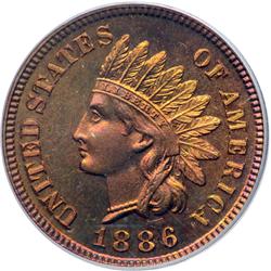 1886 Indian Head 1C. Variety 1 PCGS PF65 RD